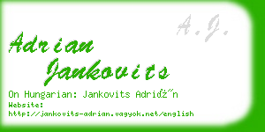 adrian jankovits business card